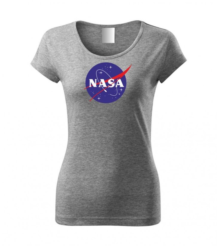 Dámské tričko - NASA - Barva: Tmavě šedý melír
