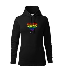 Dámská mikina - LGBT Odtlačok srdce