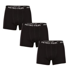 3PACK pánské boxerky Pietro Filipi černé (3BCL002)