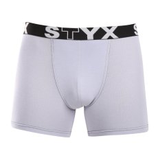 Pánské boxerky Styx long sportovní guma světle šedé (U1067)