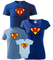 Rodinný set - Tričká a Body - Super rodina