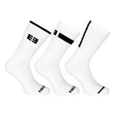 3PACK ponožky Nedeto sportovní vysoké bílé (3NOB4)