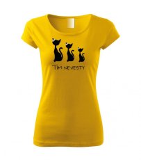 Svadobné tričko - Mačka - Tím nevesty