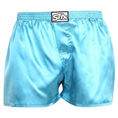 3PACK pánské trenky Styx klasická guma saténové vícebarevné (3C06357)