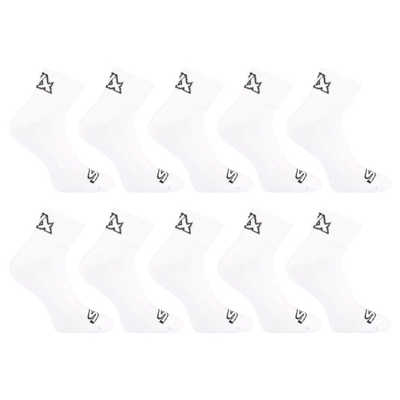 10PACK ponožky Styx kotníkové bílé (10HK1061)