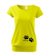 Těhotenské tričko - Pacičky se jménem