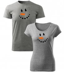 Vánoční párová trička - Sněhuláci