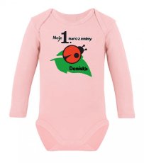 Dětské body s dlouhým rukávem - Beruška - Moje 1. narozeniny