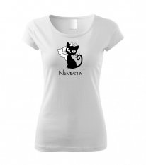 Svadobné tričko - Mačka - Nevesta