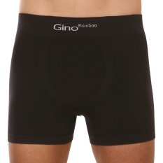 Pánské boxerky Gino bezešvé bambusové černé (54004)