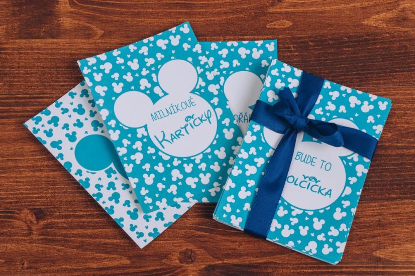 Těhotenské milníkové kartičky - Mouse