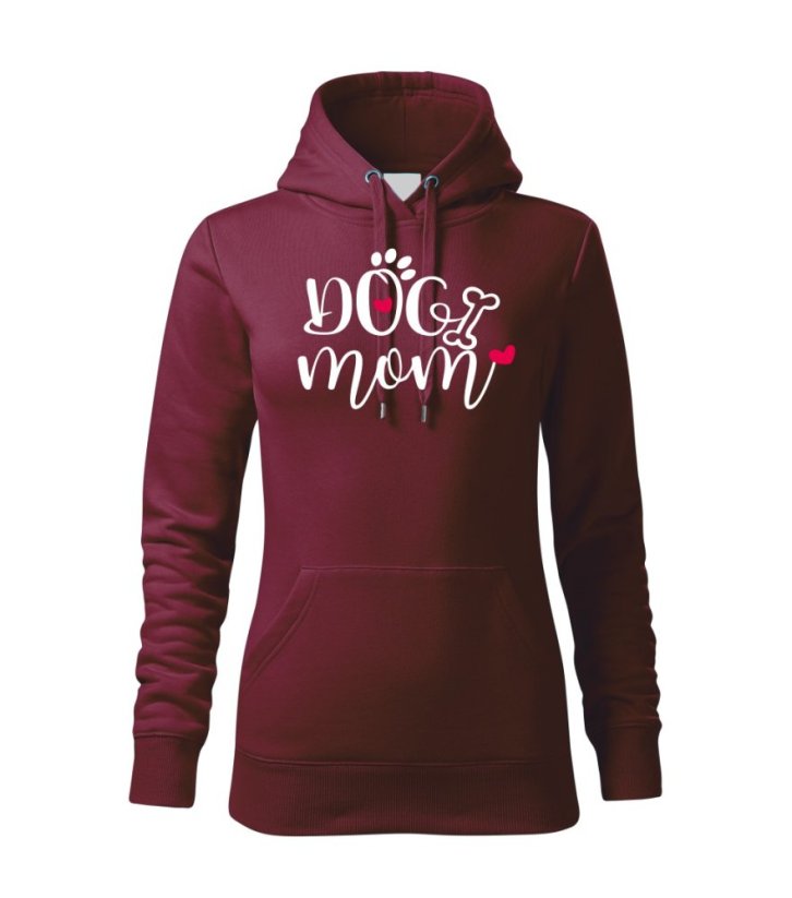 Dámská mikina - Dog mom - Srdíčka