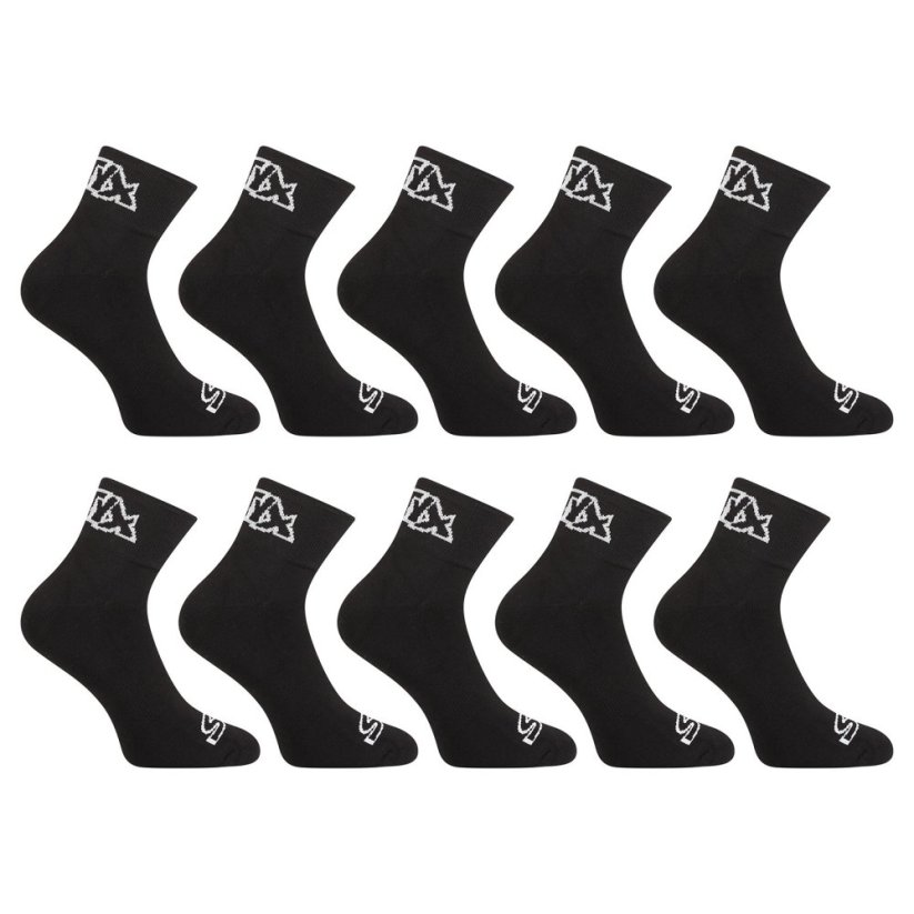 10PACK ponožky Styx kotníkové černé (10HK960) - Velikost: M
