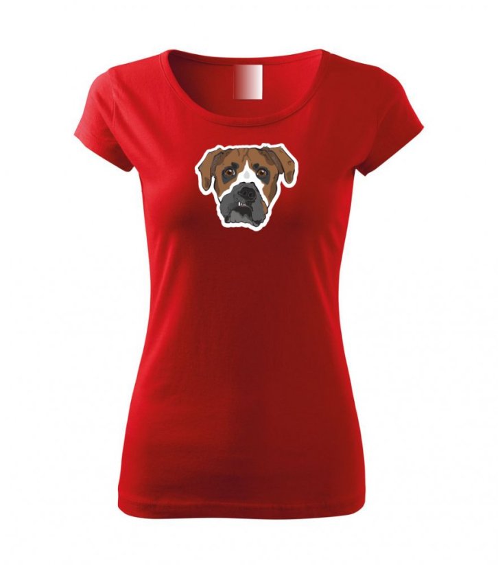 Dámské tričko - Boxer - Barva: Červená