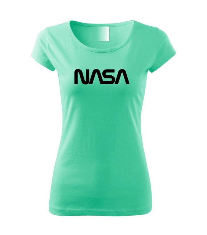 Dámské tričko - NASA - Black - Barva: Mátová