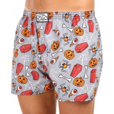 Pánské trenky Styx art klasická guma nadrozměr Halloween rakve (E1752)