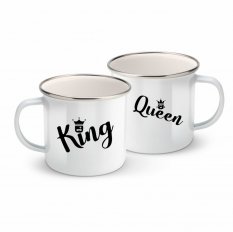 Párové plecháčiky - Hlavičky - King & queen