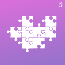 Nažehlovací motiv - Srdíčkové puzzlíky (pánské)