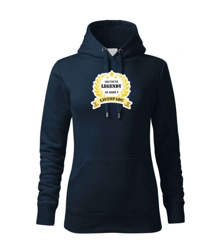 Dámská mikina - Skutečné legendy se rodí v listopadu - Barva: Námořní modrá