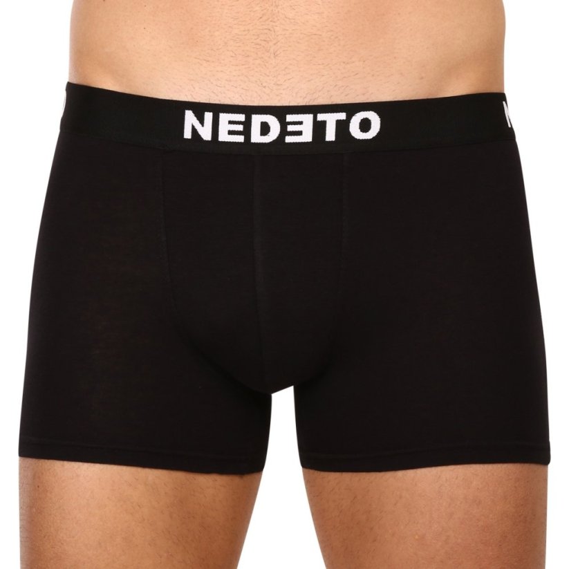 10PACK pánské boxerky Nedeto černé (10NB001b)