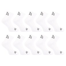 10PACK ponožky Styx kotníkové bílé (10HK1061)