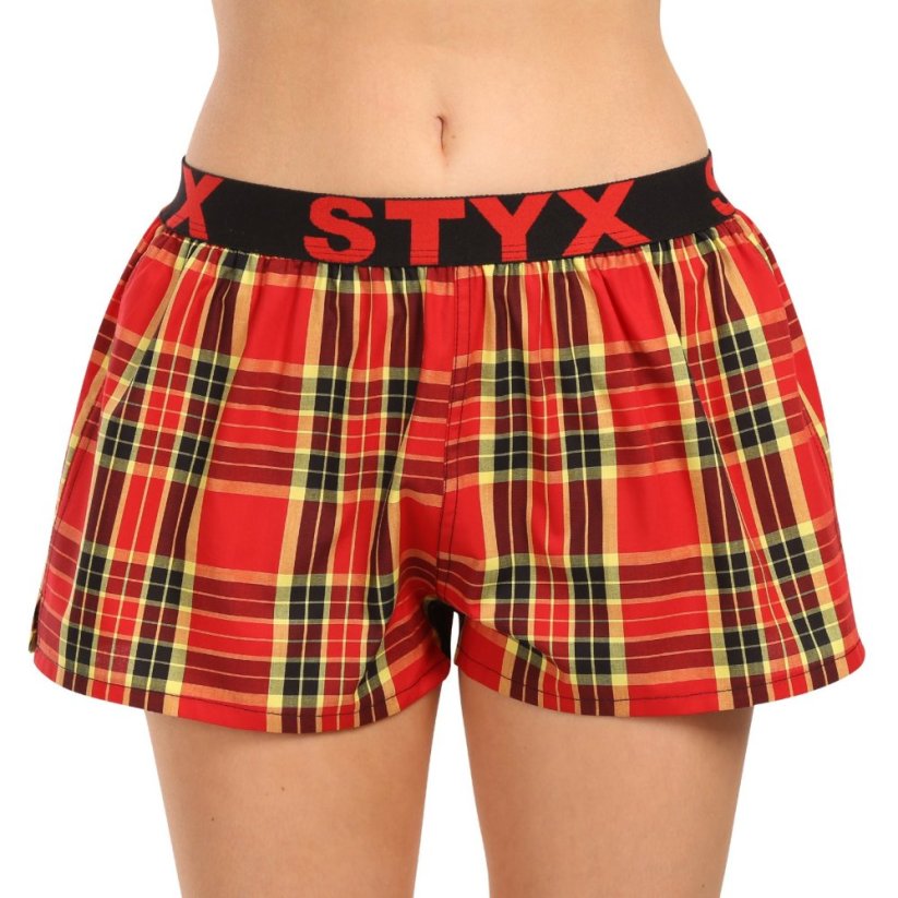 3PACK dámské trenky Styx sportovní guma vícebarevné (3T100314) - Velikost: M