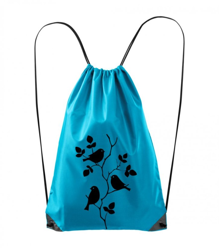 textilní batoh - větvička s ptáčkama - Povidlo