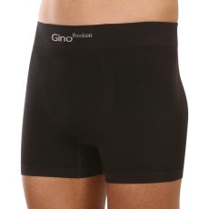 Pánské boxerky Gino bezešvé bambusové černé (54004)