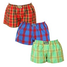 3PACK dámské trenky Styx klasická guma vícebarevné (3K101114)