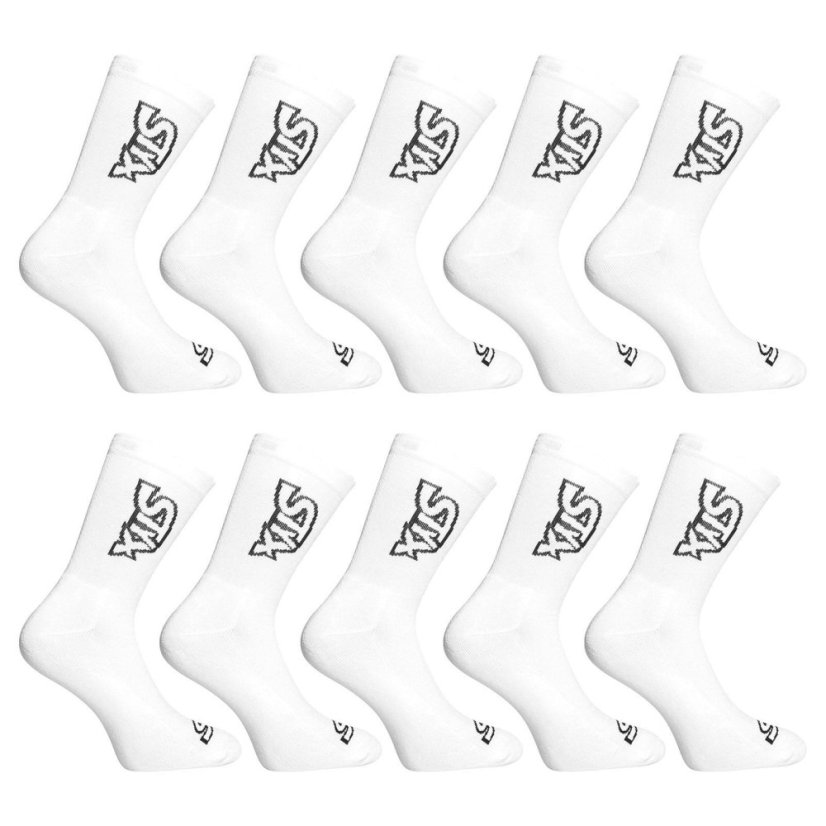 10PACK ponožky Styx vysoké bílé (10HV1061) - Velikost: M