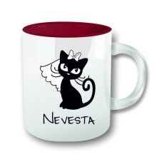 Svadobný hrnček - Mačka - Nevesta