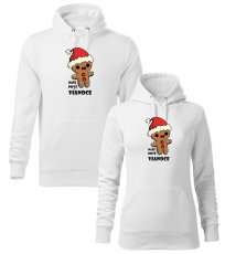 Vianočné mikiny pre páry - Perníček - Naše prvé Vianoce