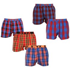 5PACK pánské trenky Styx sportovní guma vícebarevné (5B0951647)