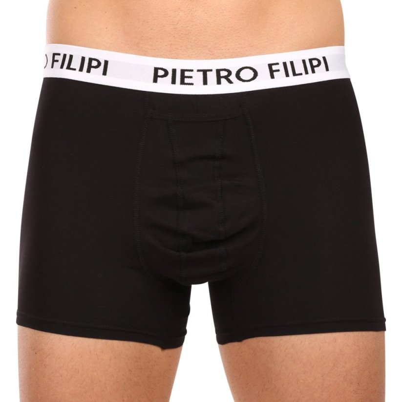 2PACK pánské boxerky Pietro Filipi balls holder černé (2BCL003) - Velikost: XL