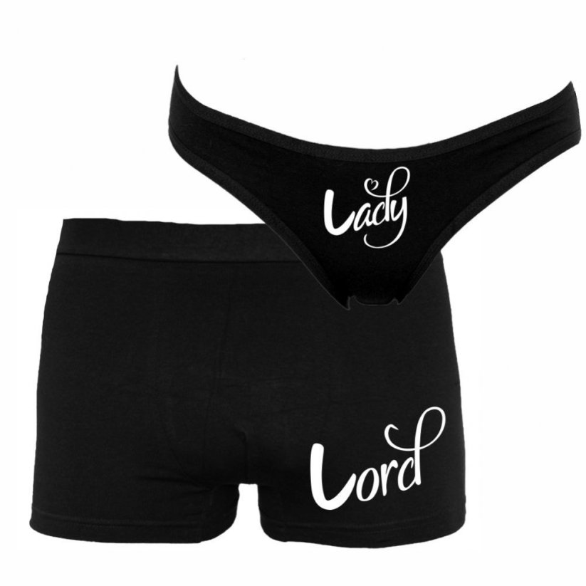 Boxerky a kalhotky - Lord a lady - Barva: Černá