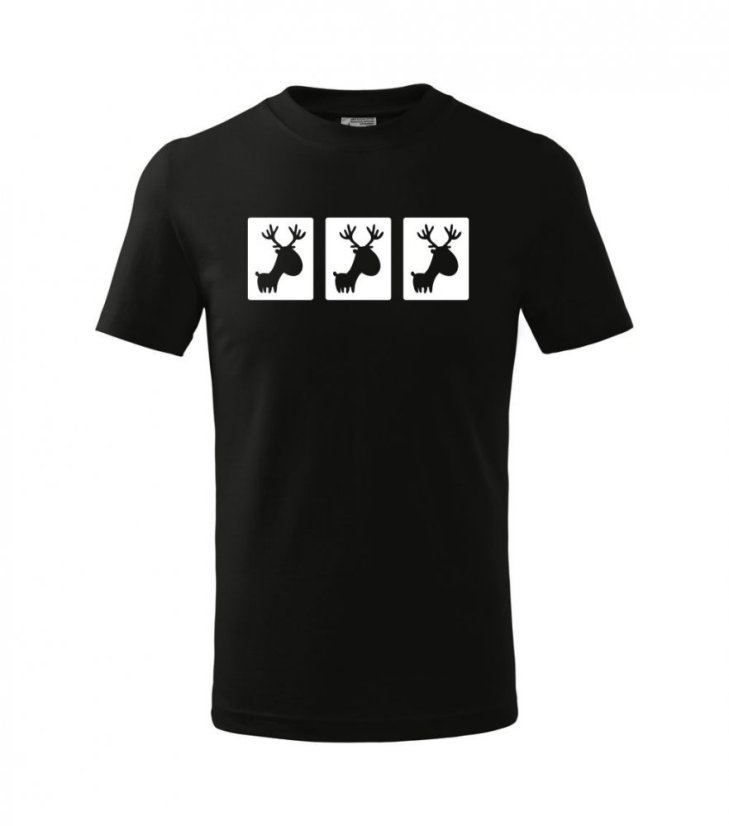 tričko s vánočním motivem - soby v rámečku - Povidlo tričko s vánočním motivem - soby v rámečku - Povidlo