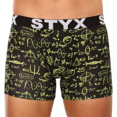 3PACK pánské boxerky Styx long art sportovní guma vícebarevné (3U13724)
