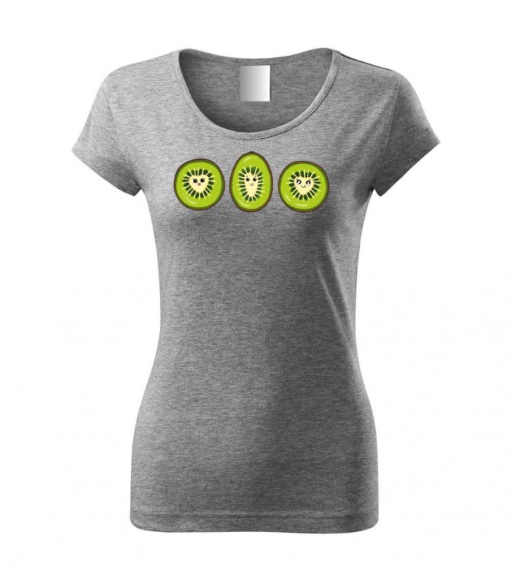 Dámské tričko - Kiwi - Barva: Tmavě šedý melír