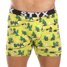 3PACK pánské boxerky Styx long art sportovní guma vícebarevné (3UN13198)