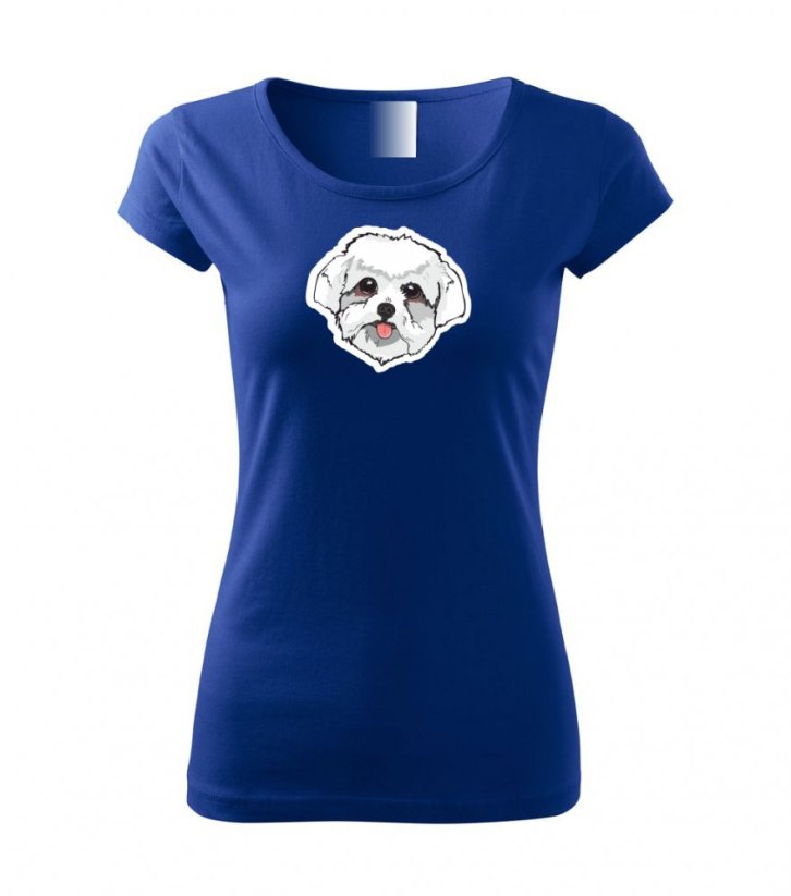 Dámské tričko - Maltézský psík - Barva: Kralovská modrá