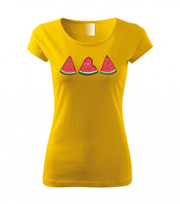 Dámské tričko - Meloun - Barva: Žlutá