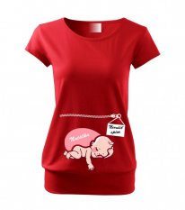 Tehotenské tričko - Nerušiť, spím - Dievčatko