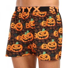 Pánské trenky Styx art sportovní guma Halloween dýně (B1755)