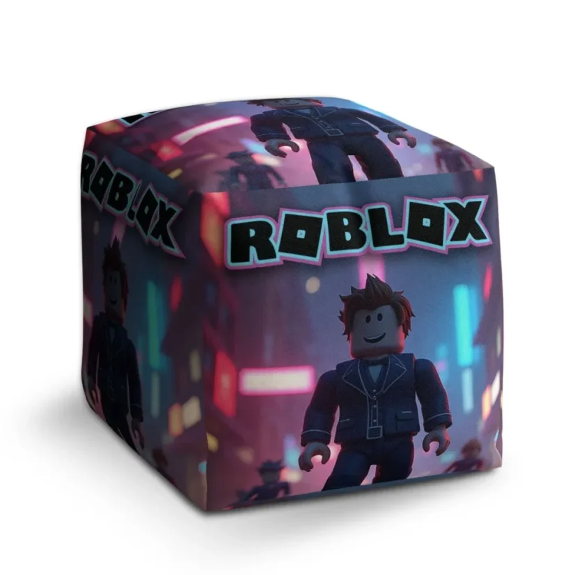 Taburet Cube ROBLOX Neonové město: 40x40x40 cm
