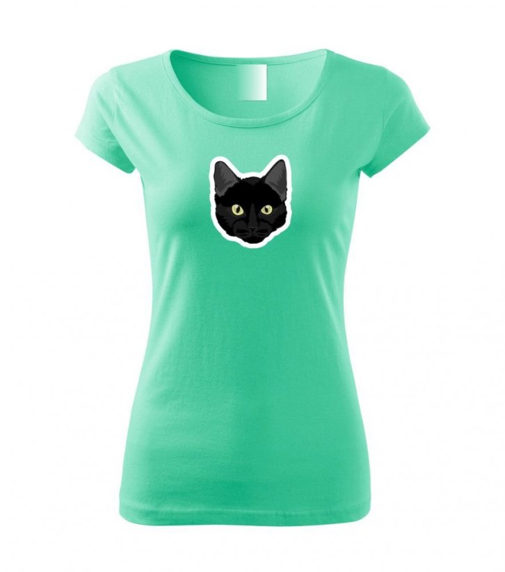Dámské tričko - Kočka perská-KOPIE - Barva: Mátová