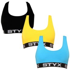 3PACK dámská podprsenka Styx sport vícebarevná (3IP96089)