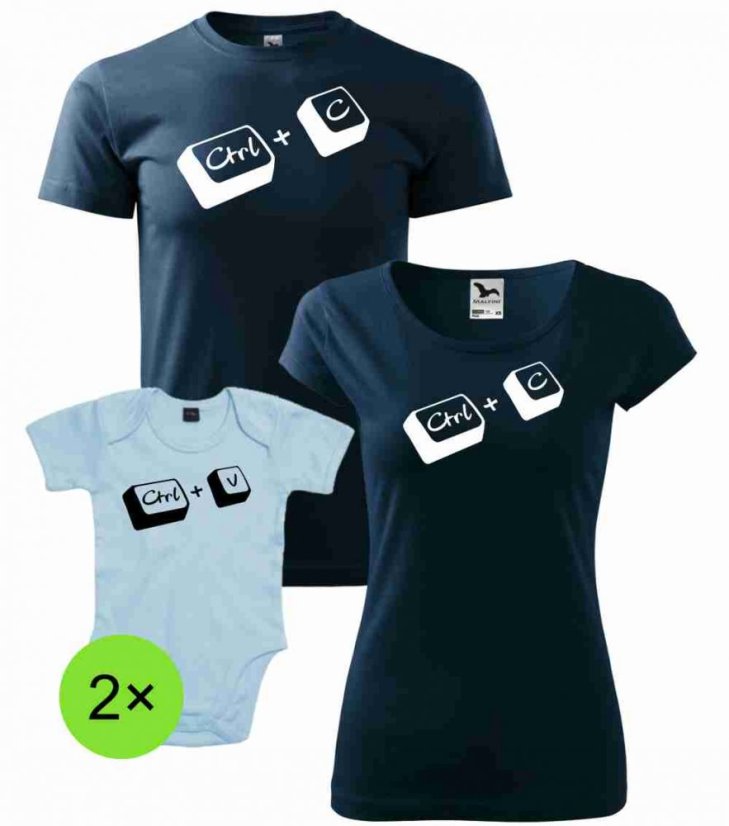 Rodinný set - Trička a 2x Body - Kopie