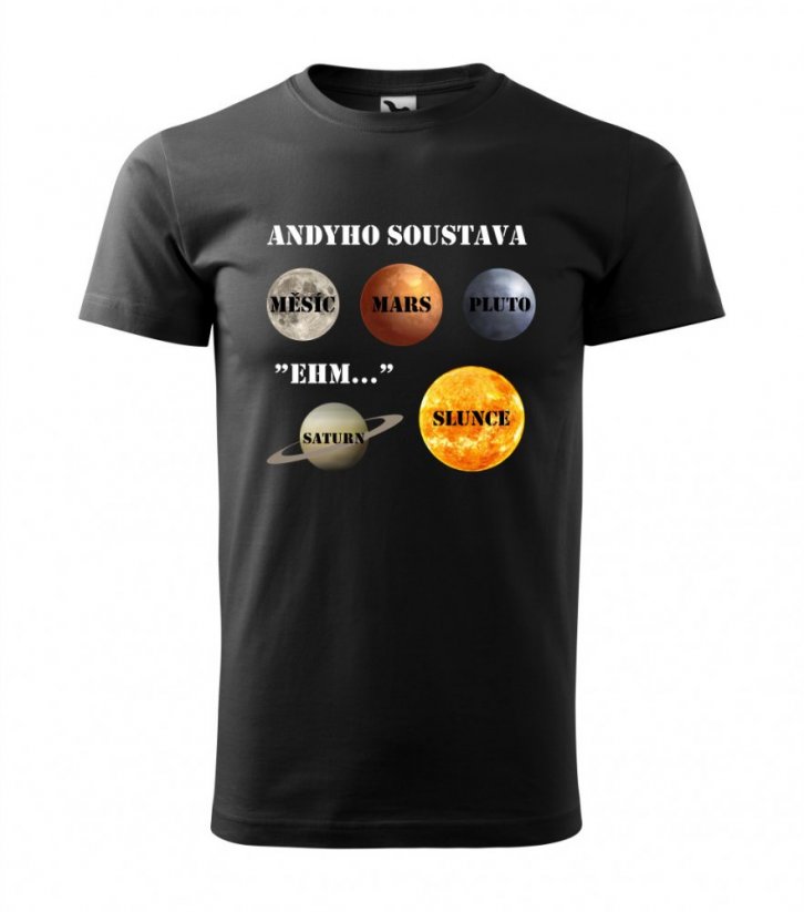 Pánské tričko - Andrejova sluneční soustava