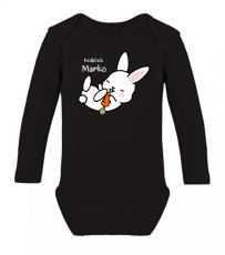 Detské body s dlhým rukávom - Zajačik