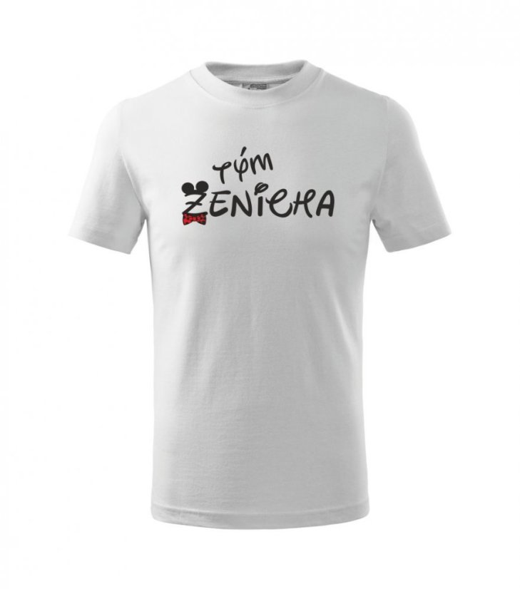 svatební tričko - mouse - motýlek - tým ženicha - Povidlo